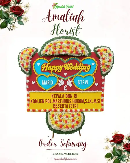 Papan Bunga Pernikahan Larikrejo
